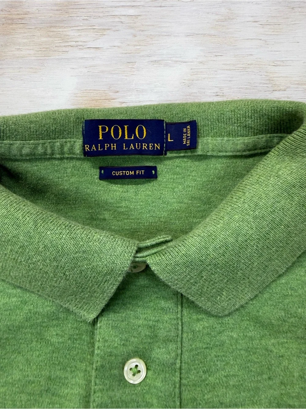 Ralph Lauren Heather Green Polo Shirt with Embroidered Pony Men’s Large